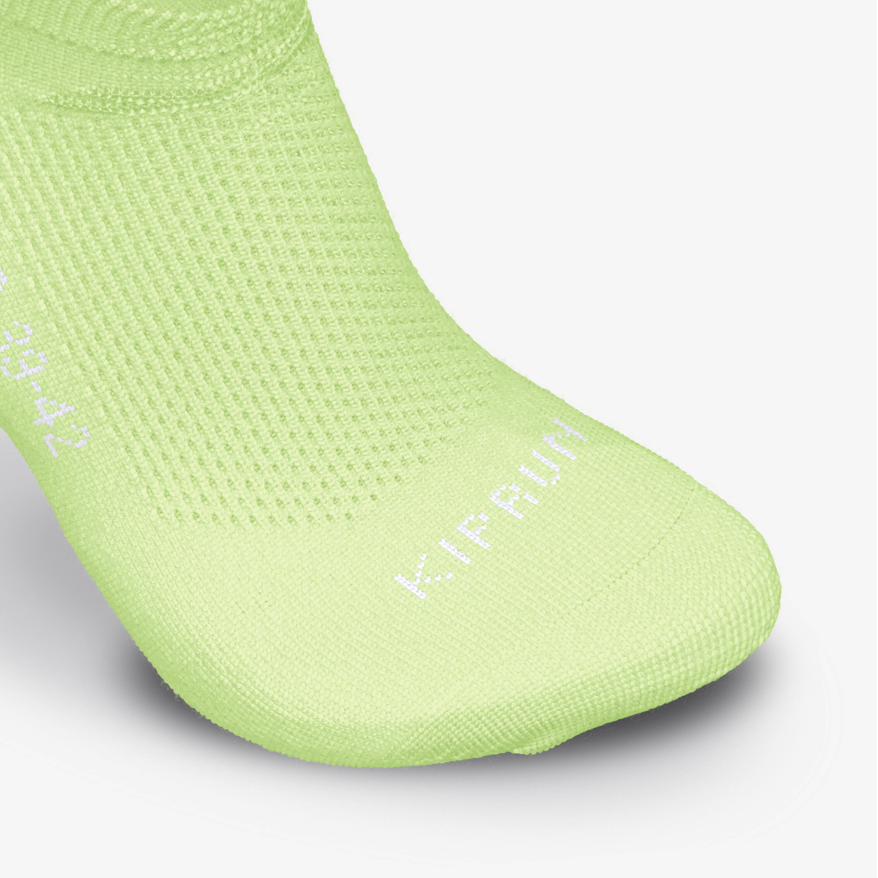 Pack Of 2 Pairs Thin Invisible Running Socks Run 500 - Lemonade Yellow -  3