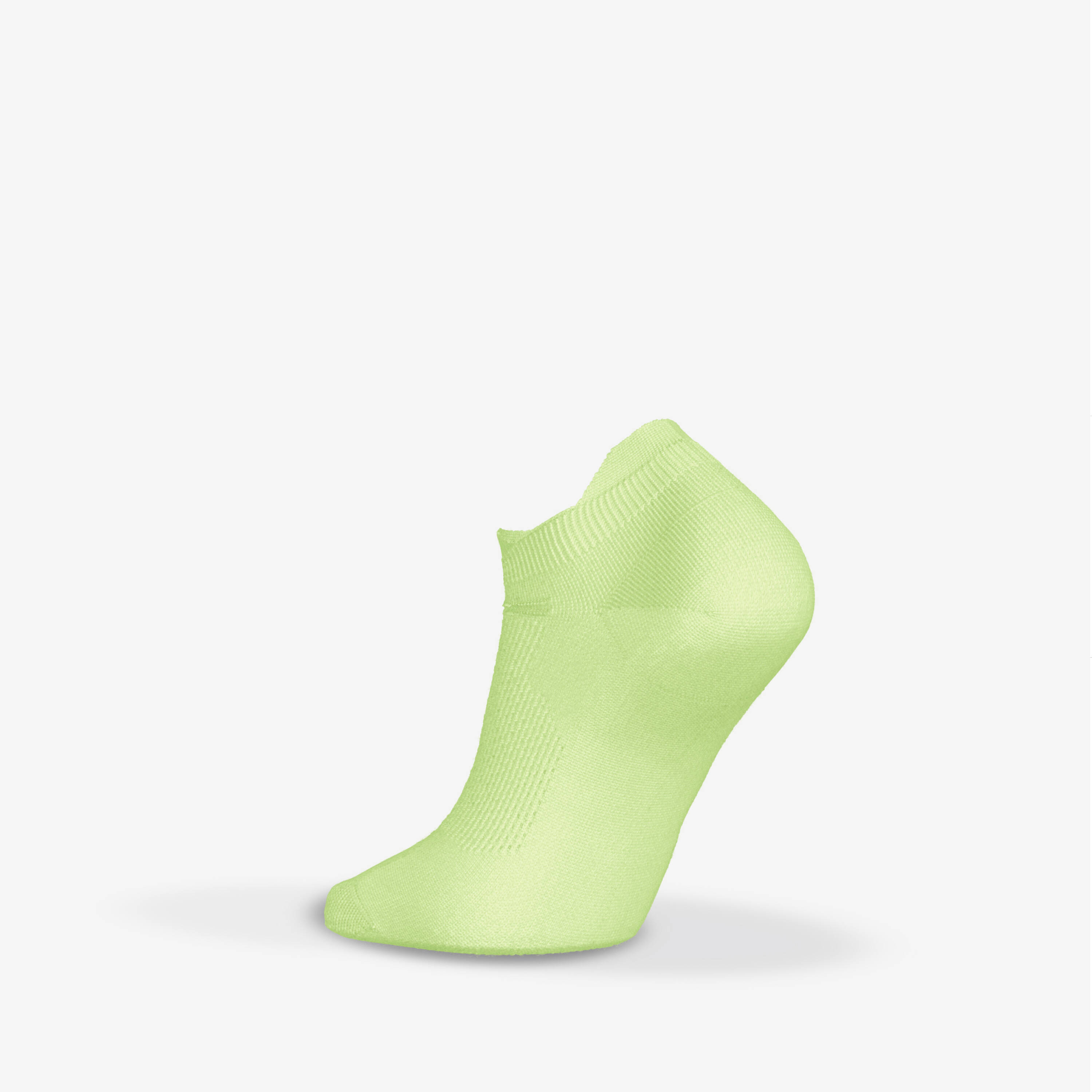 Pack Of 2 Pairs Thin Invisible Running Socks Run 500 - Lemonade Yellow -  2