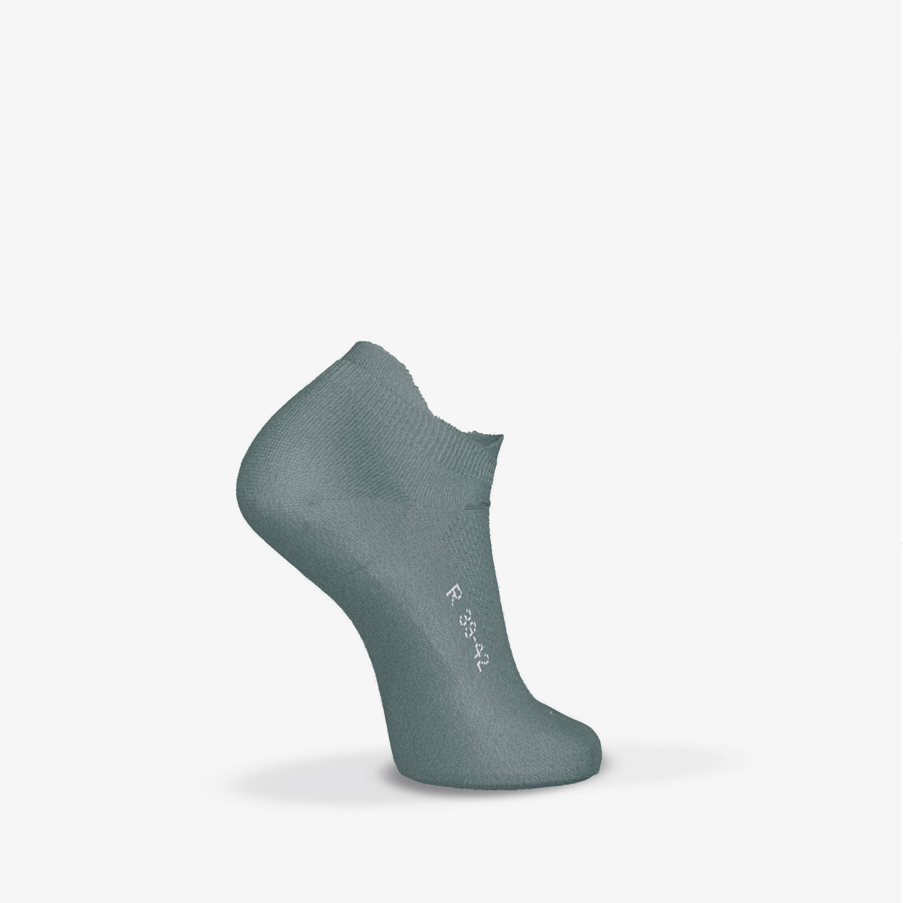 Pack of 2 Pairs of RUN 500 Thin Invisible Running Socks - Frozen Green -  2