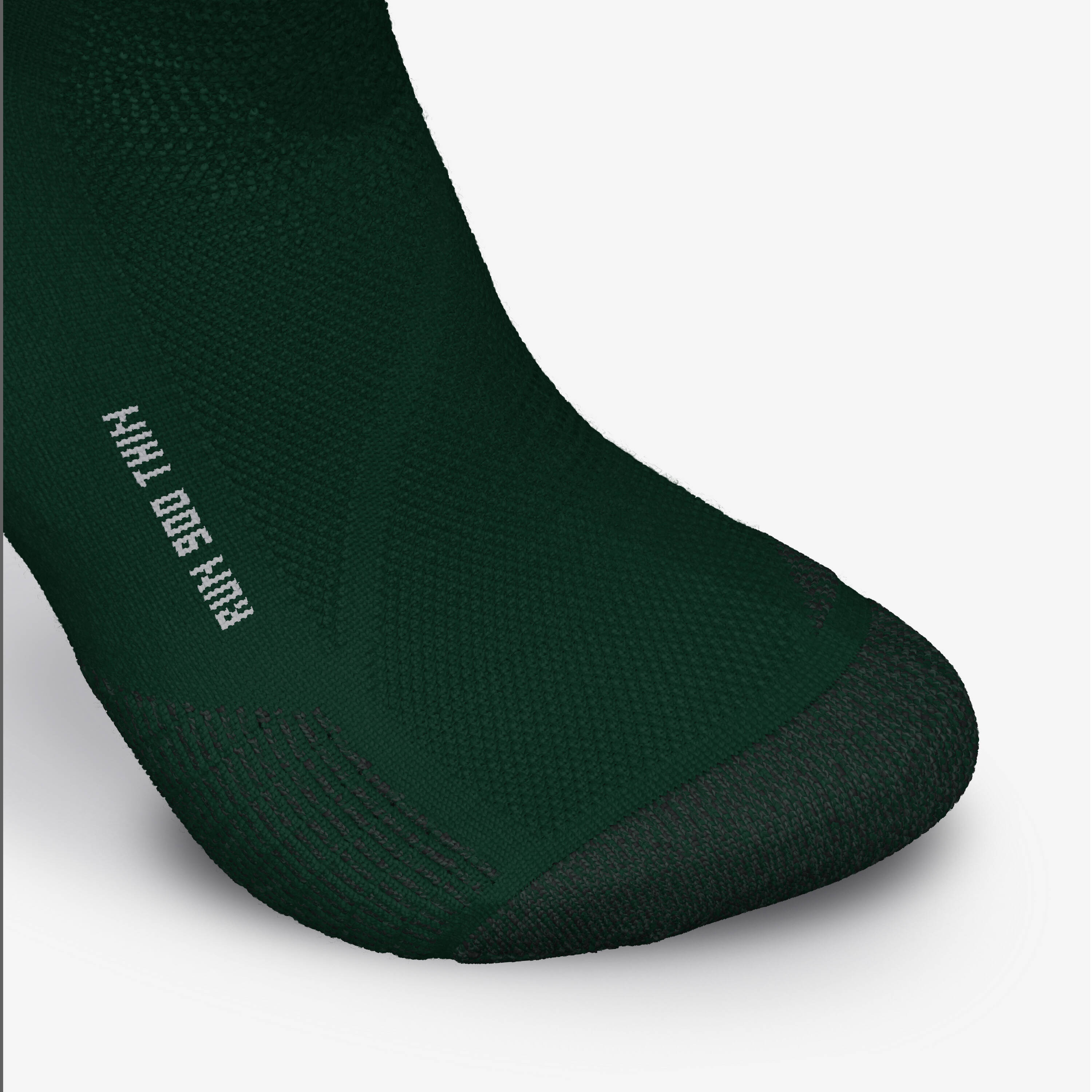 Seamless Mid Fine Running Socks Run 900 - Cypress Green -  3