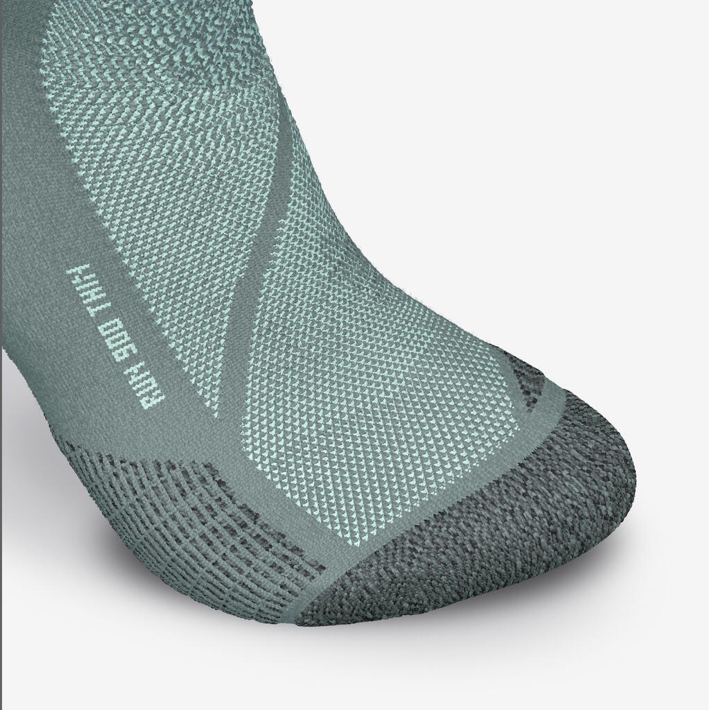 Calcetines de running delgados de altura media verdes Kiprun Run 900