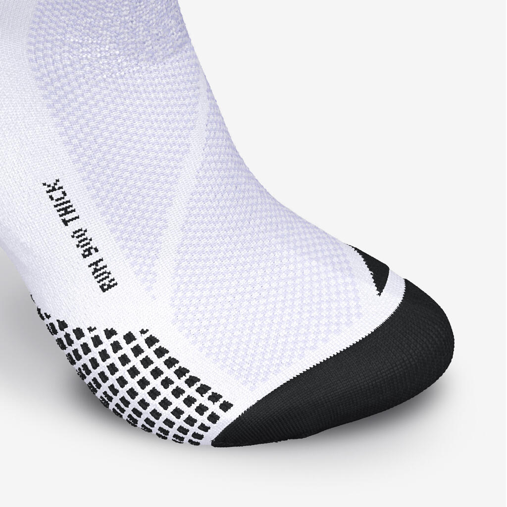 Calcetines de running gruesos de altura media blancos Kiprun Run 900