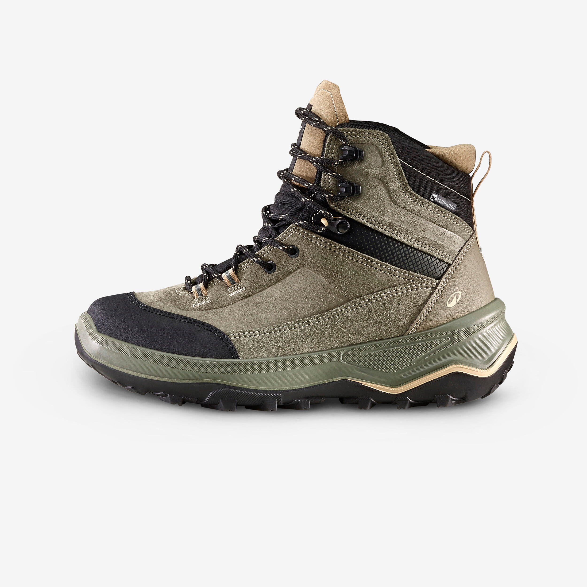 Women’s waterproof leather trekking boots - MT100