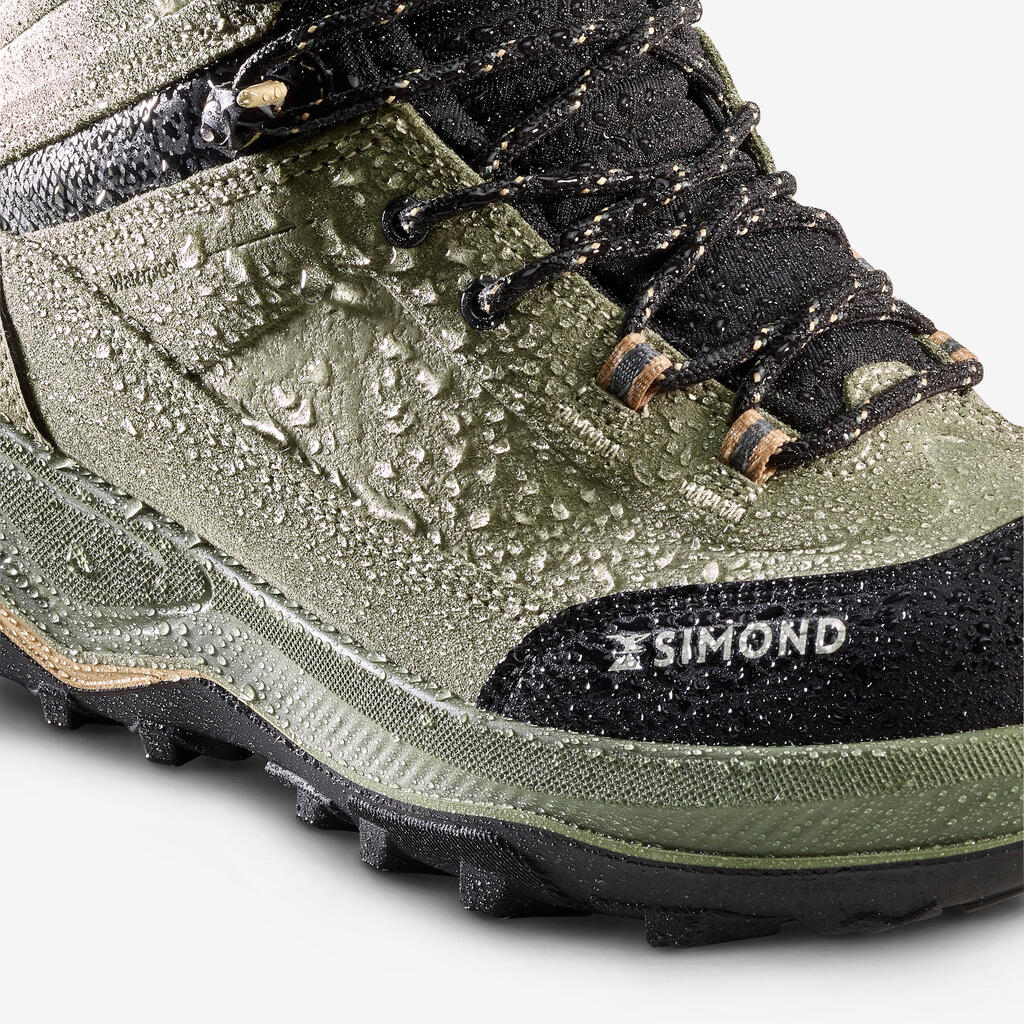 Women’s waterproof leather trekking boots - MT100