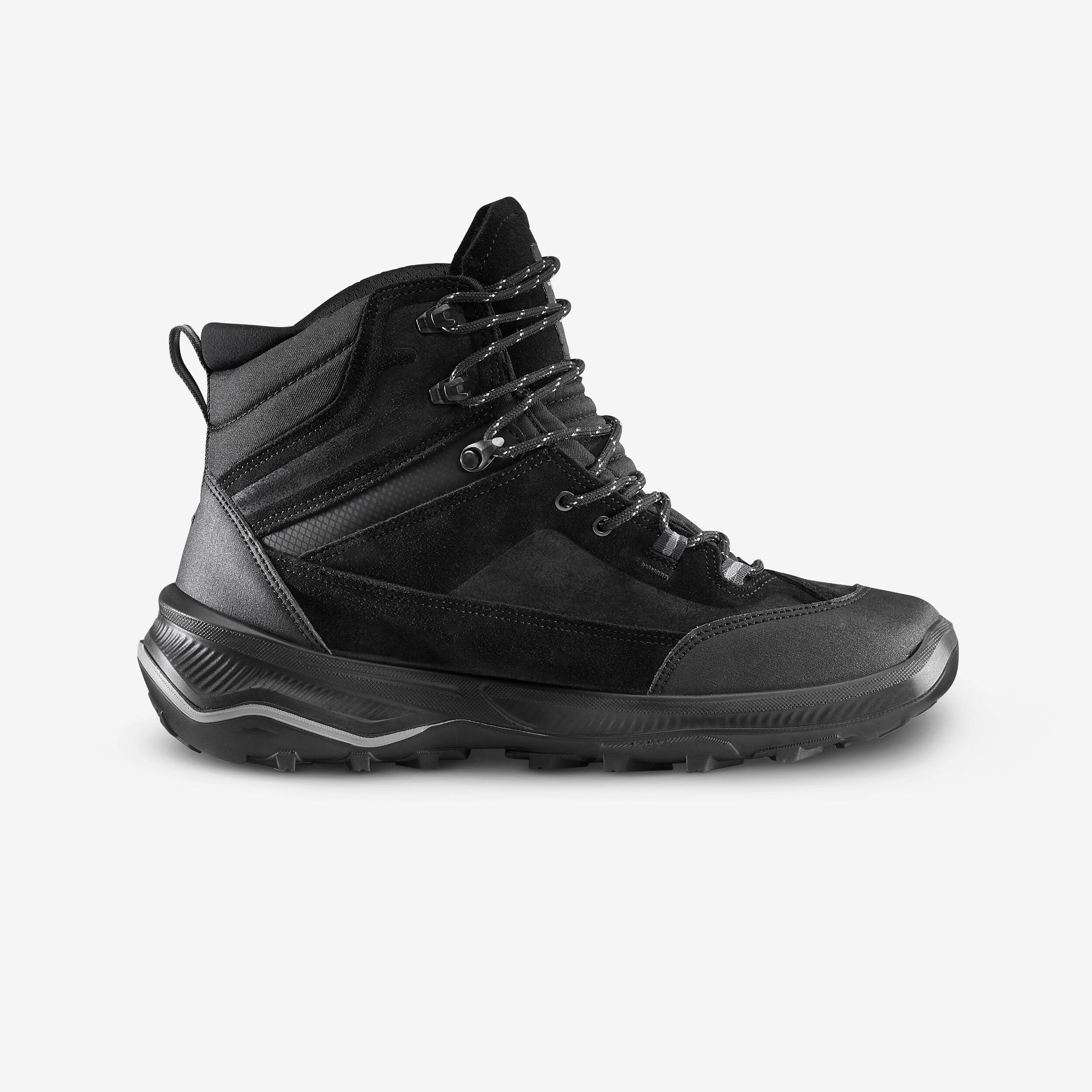 MEN's LEATHER HIGH TREKKING SHOES MT100