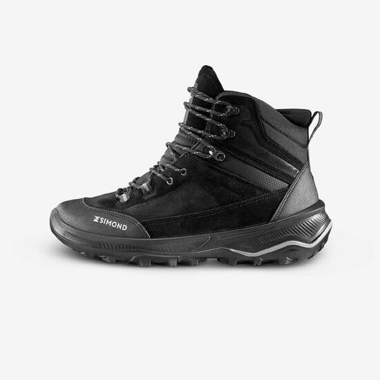Scarpe trekking uomo MT100 cuoio impermeabili nere