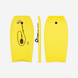 Bodyboard 100 débutant monomatière préformé - Jaune
