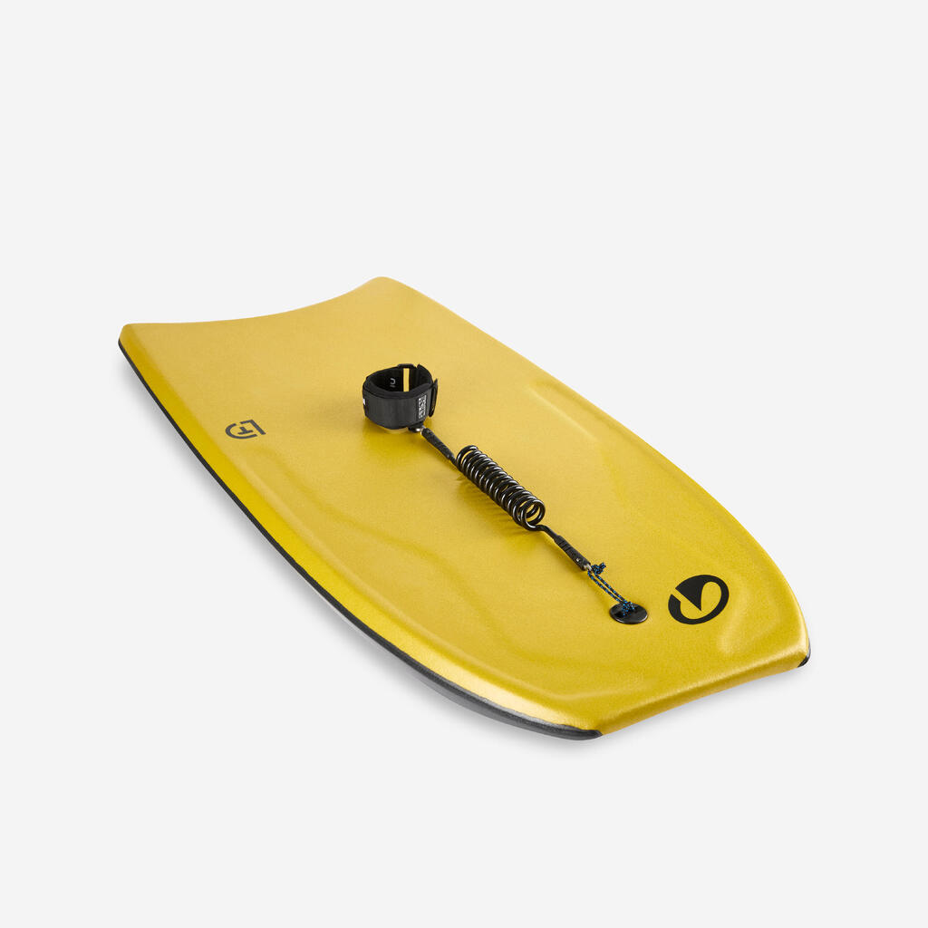 Bodyboard 500 Fortgeschrittene Double Stringer Mesh gelb/grau