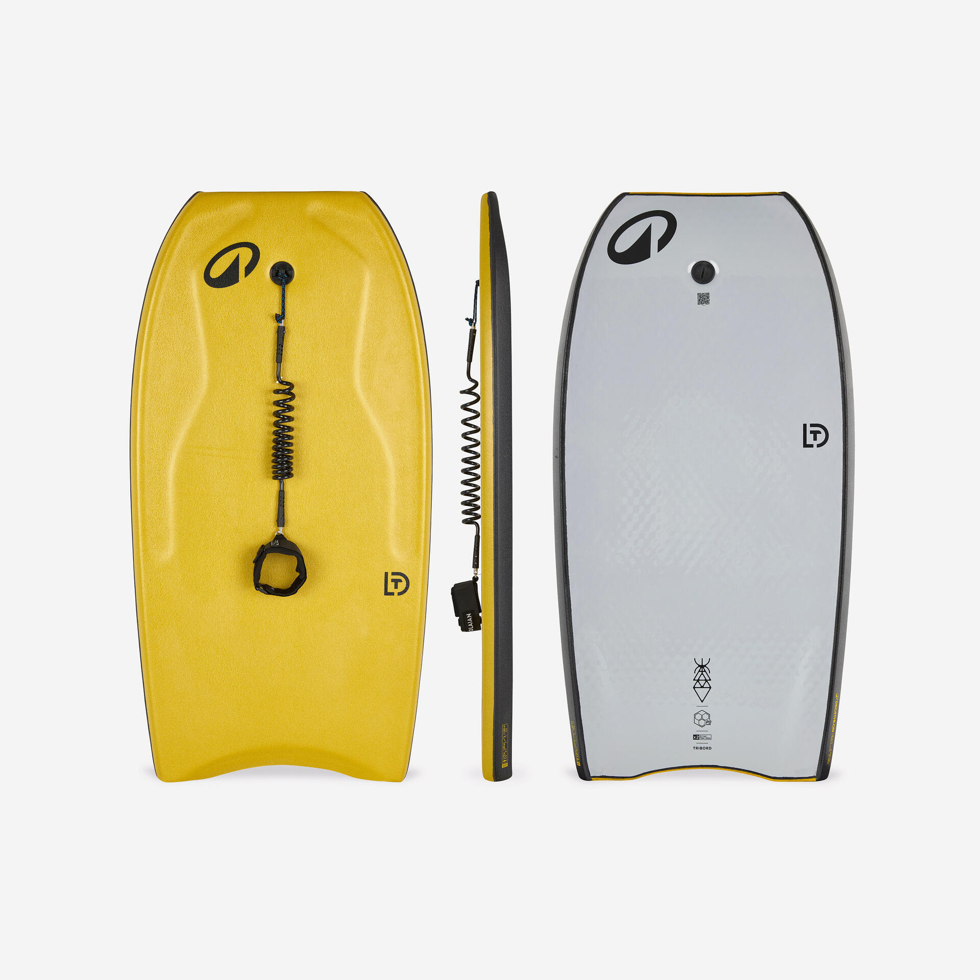 Bodyboard 500 confirmé double stringer - mesh gold grey jaune gris - Sports nautiques et aquatiques - Sports de glisse - OLAIAN-Decathlon PRO - Clubs