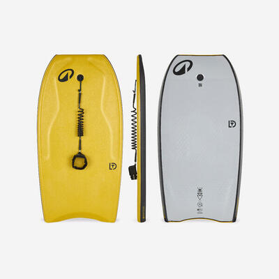 Bodyboard 500 gevorderden dubbele stringer mesh goud/grijs