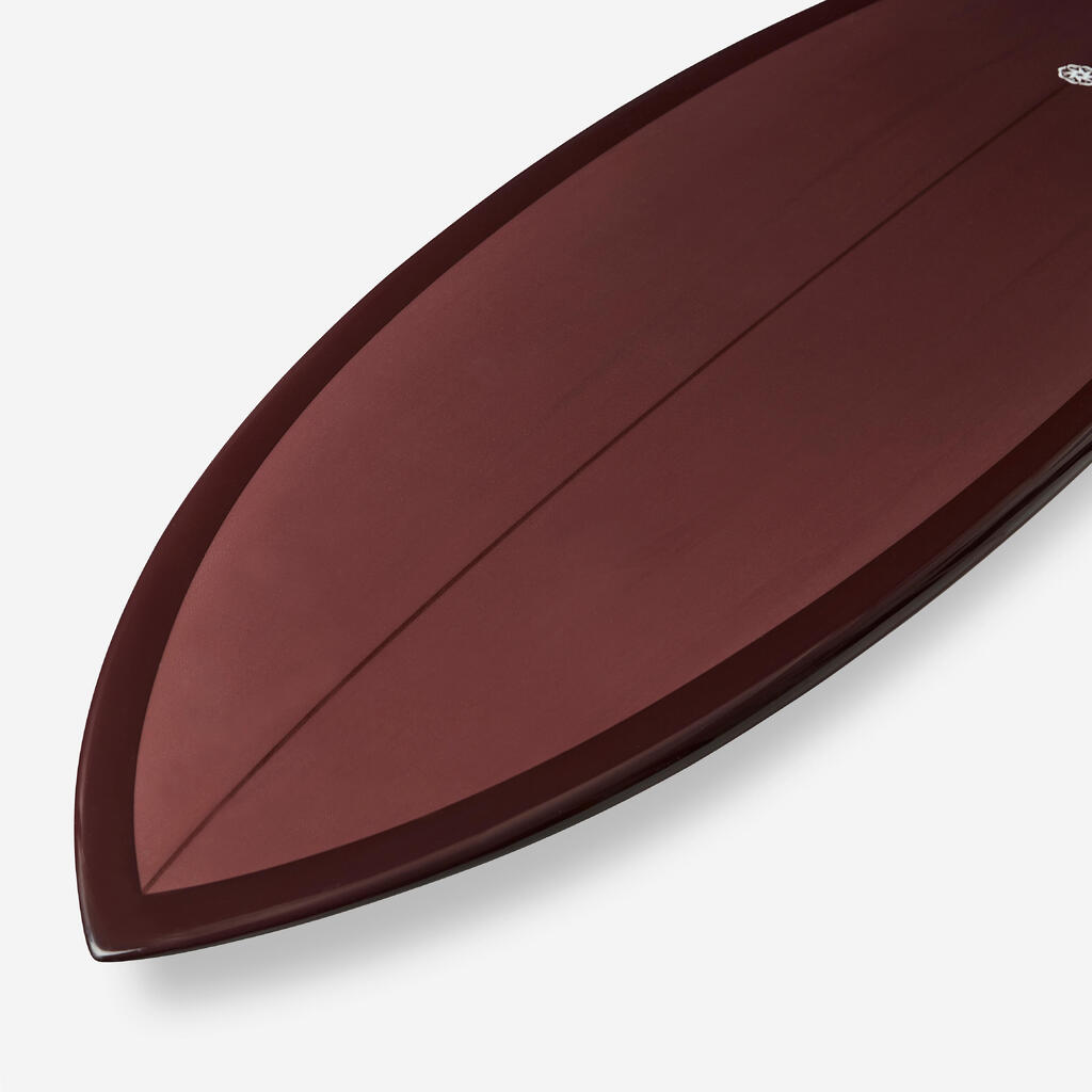 Planche de surf fish 6'1 avec boitiers Futures sans ailerons - bordeaux