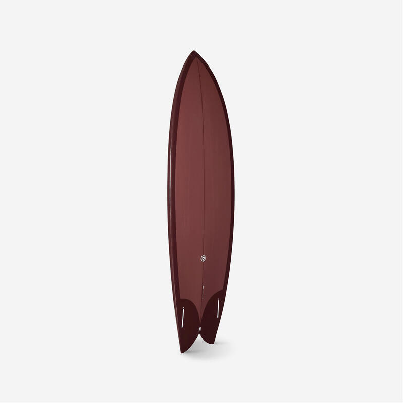 Planche de surf fish 6'1 avec boitiers Futures sans ailerons - bordeaux