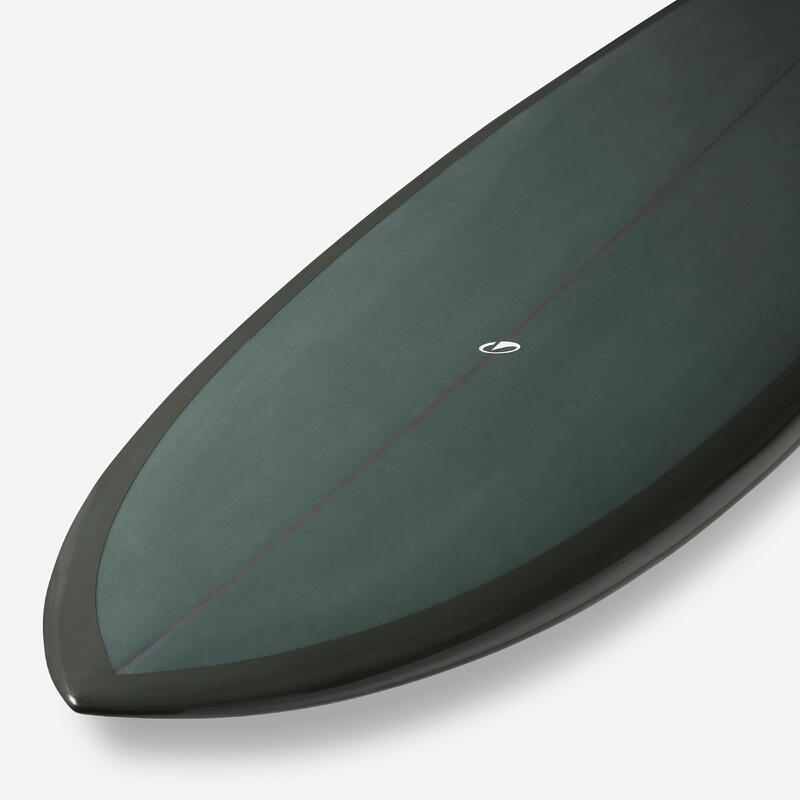 Planche de surf fish 5'8 avec boitiers Futures sans ailerons - vert foncé