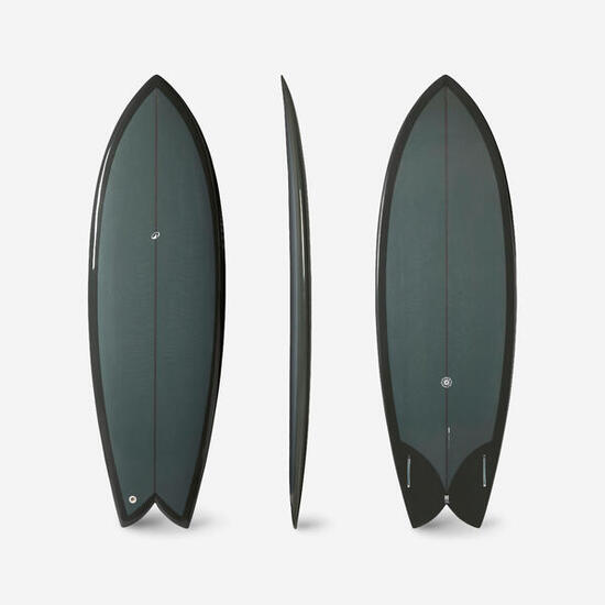 Surfboard mit Futures Box ohne Finnen 900 Fish 6'1 bordeaux