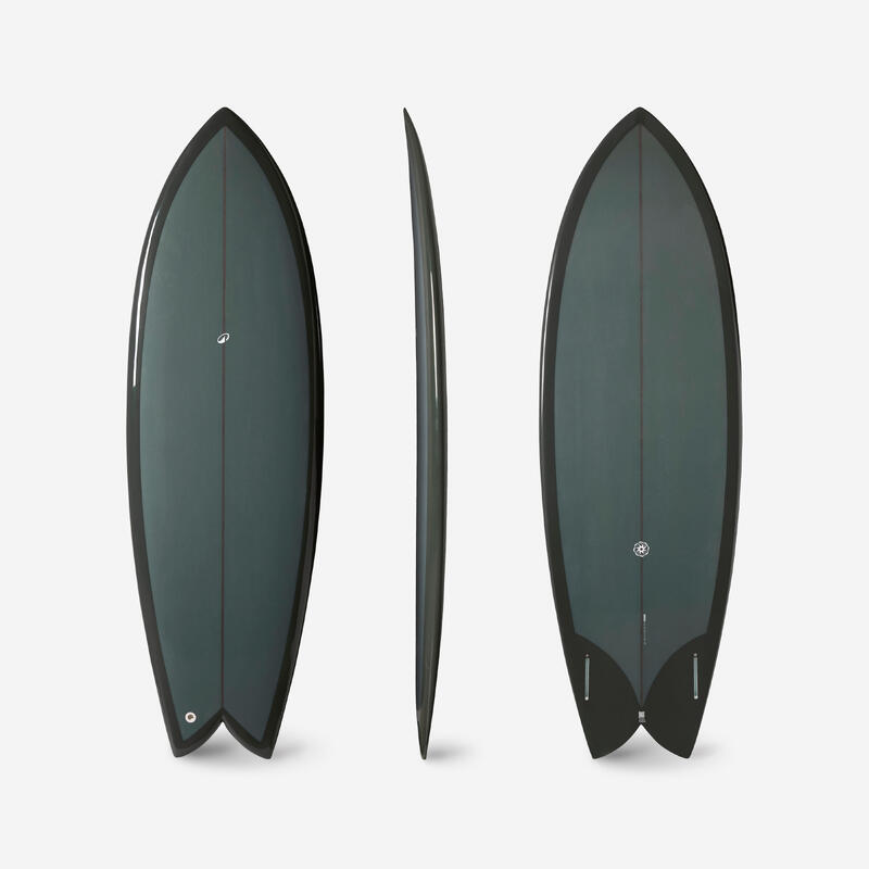 Placă de surf fish 6'1 cu cutii Futures fără înotătoare Bordo