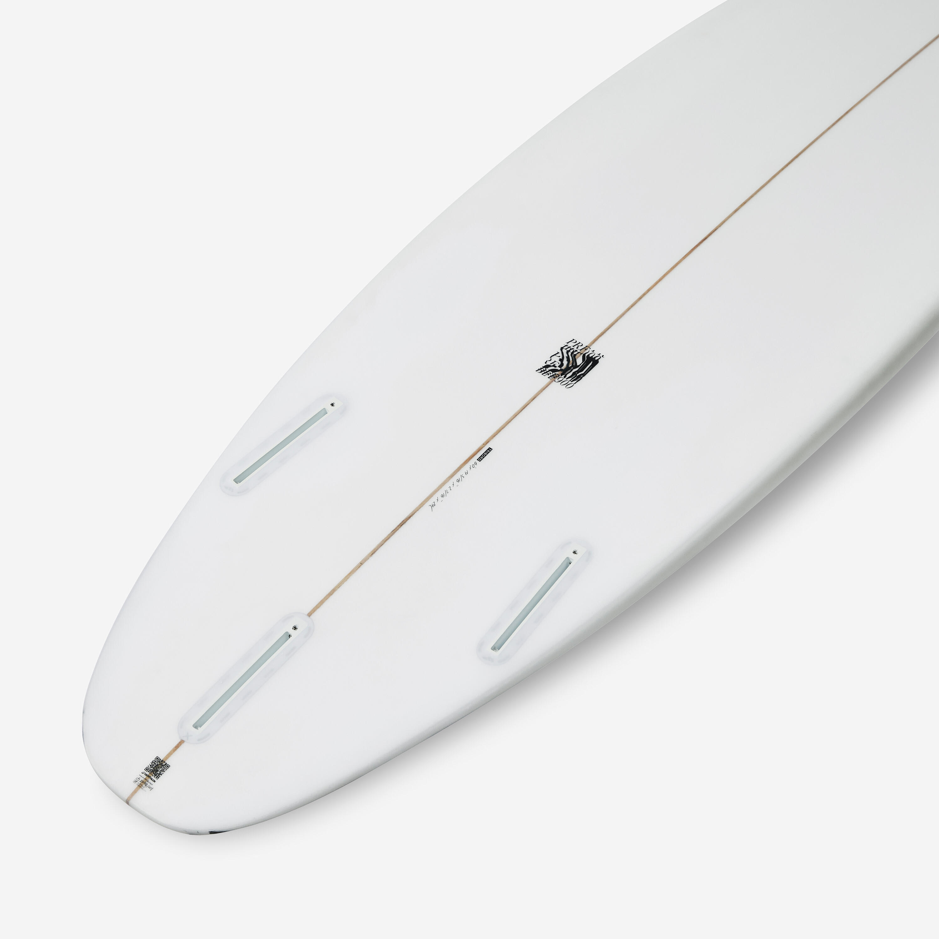 Performance-shortboard met Futures-houders zonder vinnen wit 5/7