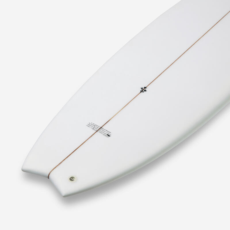 Planche shortboard 5'8 à 6' - petites vagues avec boitiers Futures sans ailerons