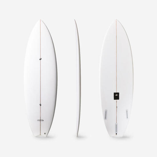 Shortboard für kleine Wellen mit Futures Finnenboxen ohne Finnen 5'8 bis 6'