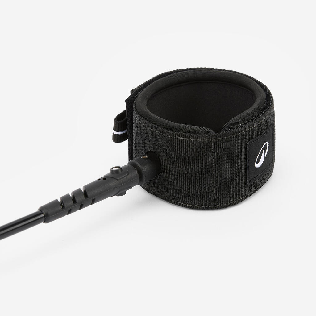 Leash surf 6' 500 - Diamètre 7mm Noir