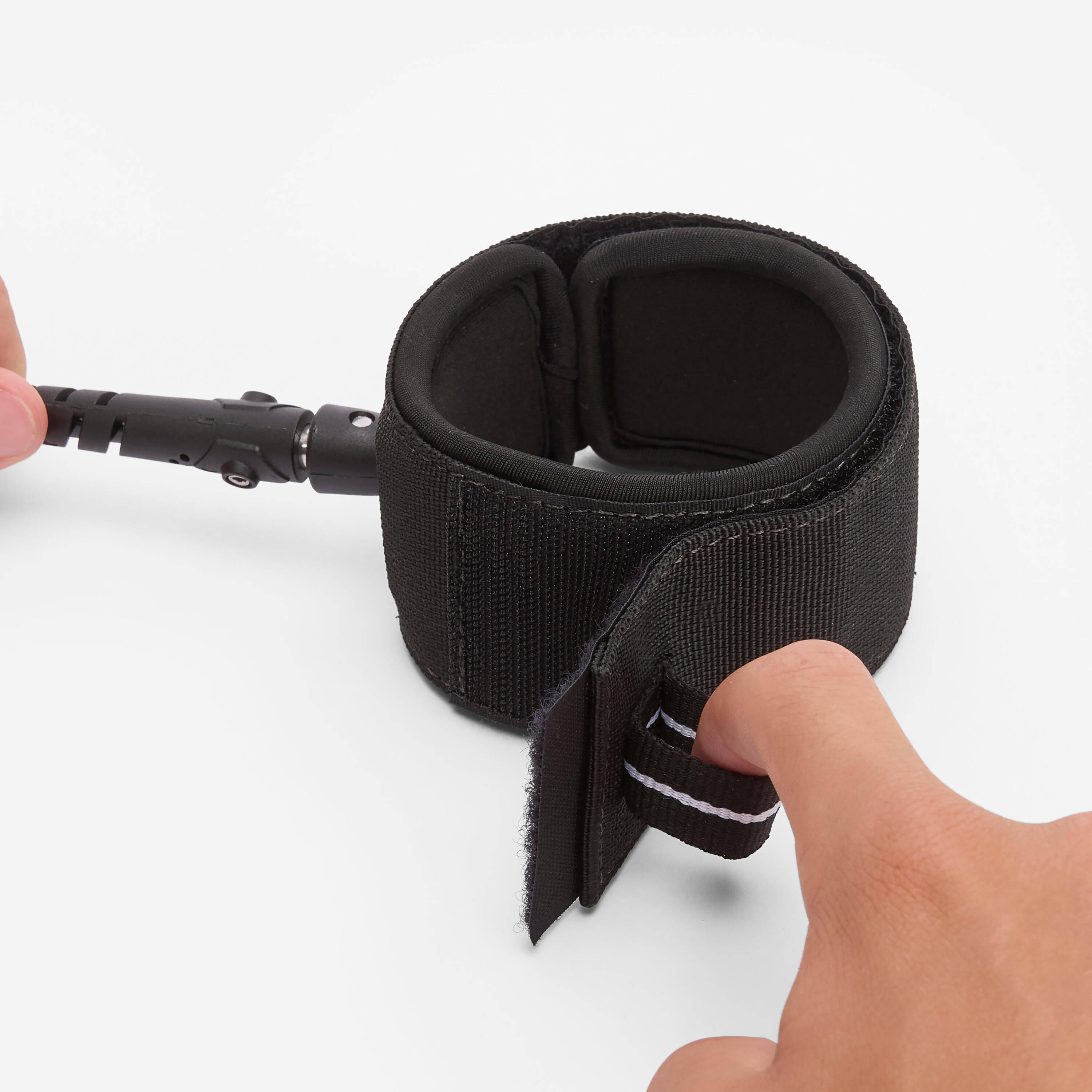 Surfboard leash 8’ 500 - 7mm diameter Black -  3