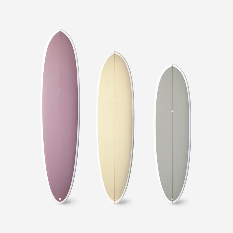 Planche de surf hybride en résine 6'4 40L avec 3 ailerons - kaki