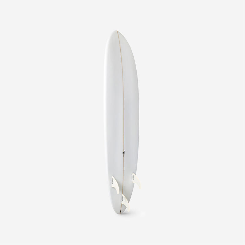 Planche de surf hybride en résine 6'4 40L avec 3 ailerons - kaki