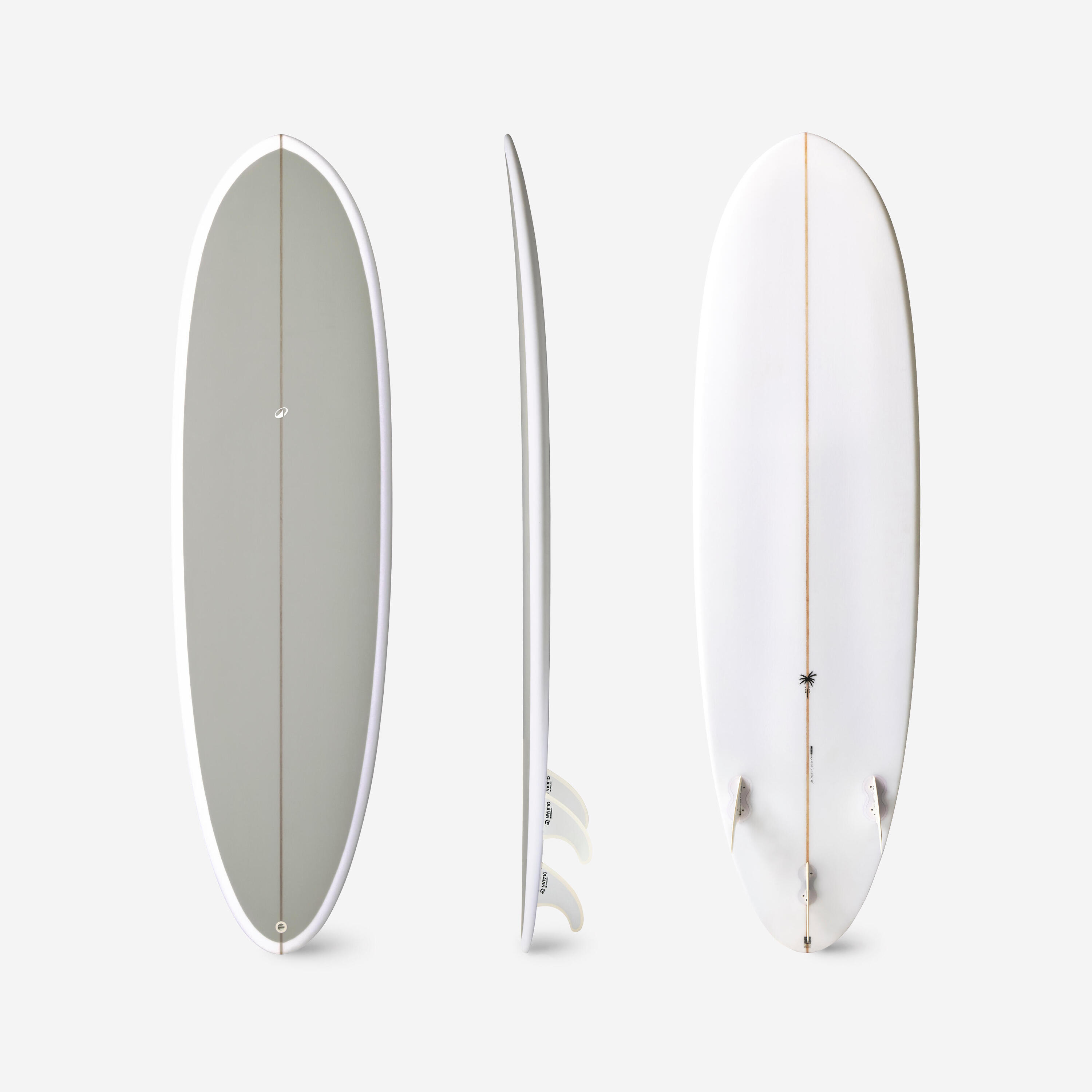 OLAIAN Tabla Surf Híbrida Caqui Resina 6'4 40 L 3 Quillas
