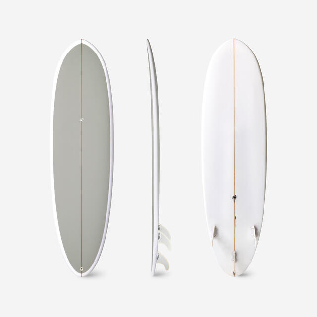 Tabla Surf Híbrida Caqui Resina 6'4 40 L 3 Quillas