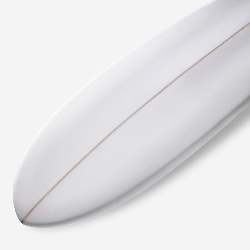 Planche de surf hybride en résine 6'4 40L avec 3 ailerons - kaki