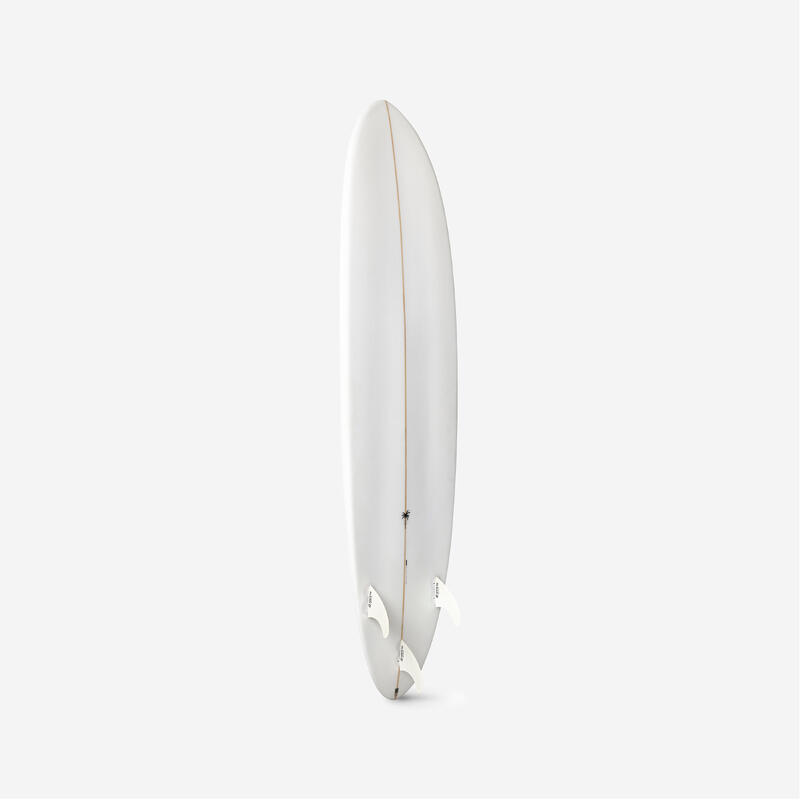 Planche de surf hybride en résine 7' 49L avec 3 ailerons - beige