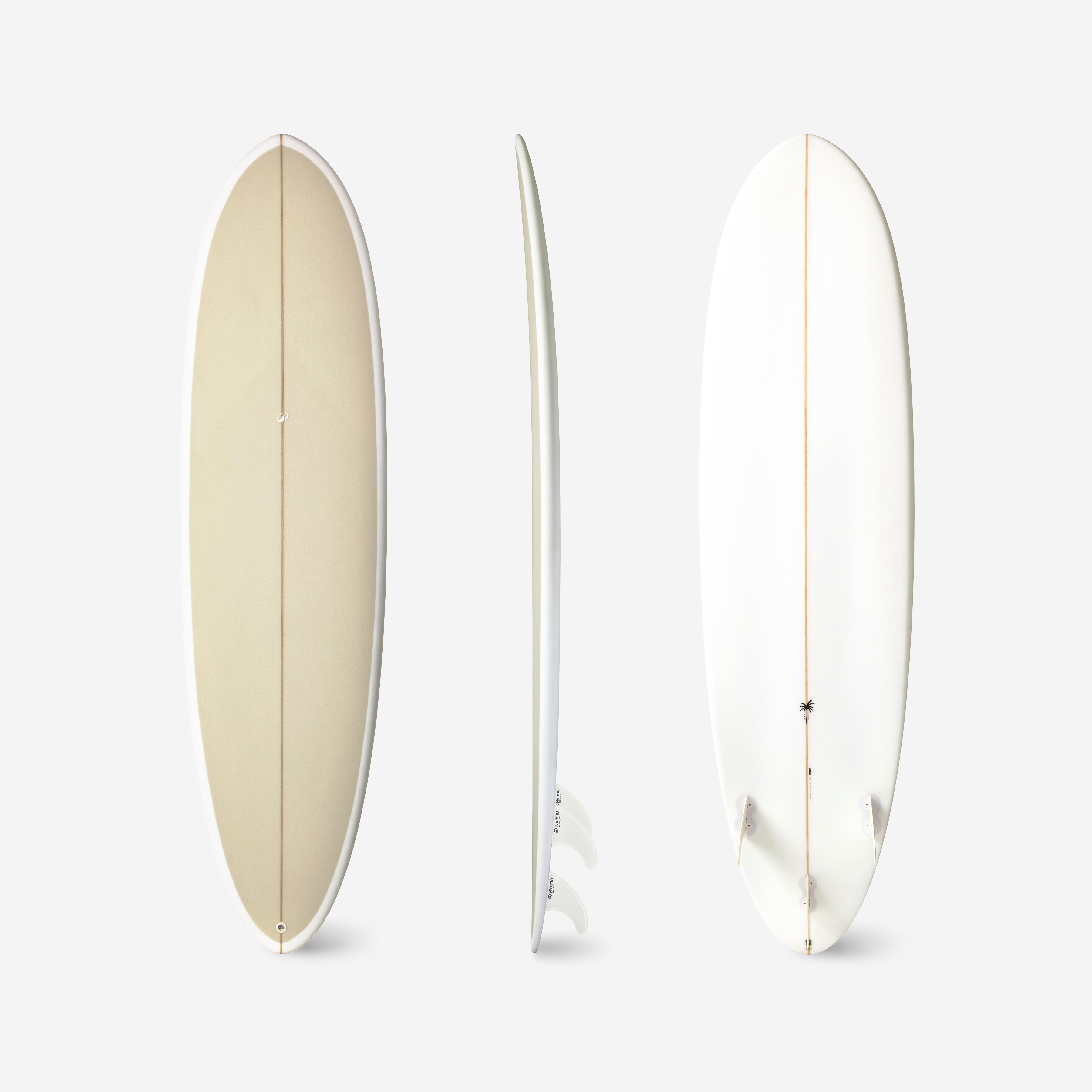 Planche de surf hybride en résine 7' 49l avec 3 ailerons - beige - Sports de glisse - OLAIAN- Clubs - Entreprises - Collectivités - Associations