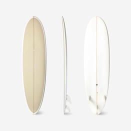 Planche de surf hybride en résine 7&#039; 49L avec 3 ailerons - beige