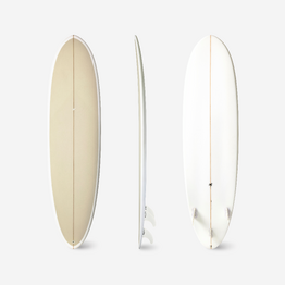 Planche de surf hybride en résine 7&#039; 49L avec 3 ailerons - beige
