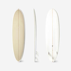Planche de surf hybride en résine 7' 49L avec 3 ailerons - beige