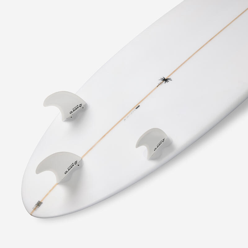 Planche de surf hybride en résine 7' 49L avec 3 ailerons - beige