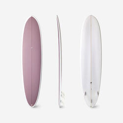 Planche de surf hybride en résine 8' 62L avec 3 ailerons - mauve