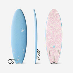 Planche de surf en mousse 6' swallow tail 49L - bleu ciel