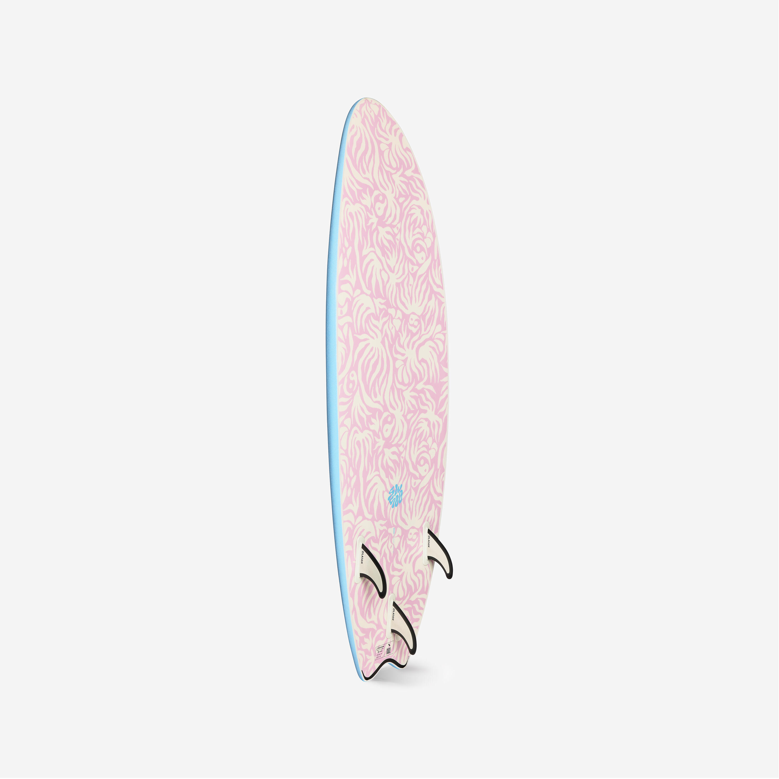 Surfboard van foam 6' swallow tail 49 l hemelsblauw 8/9