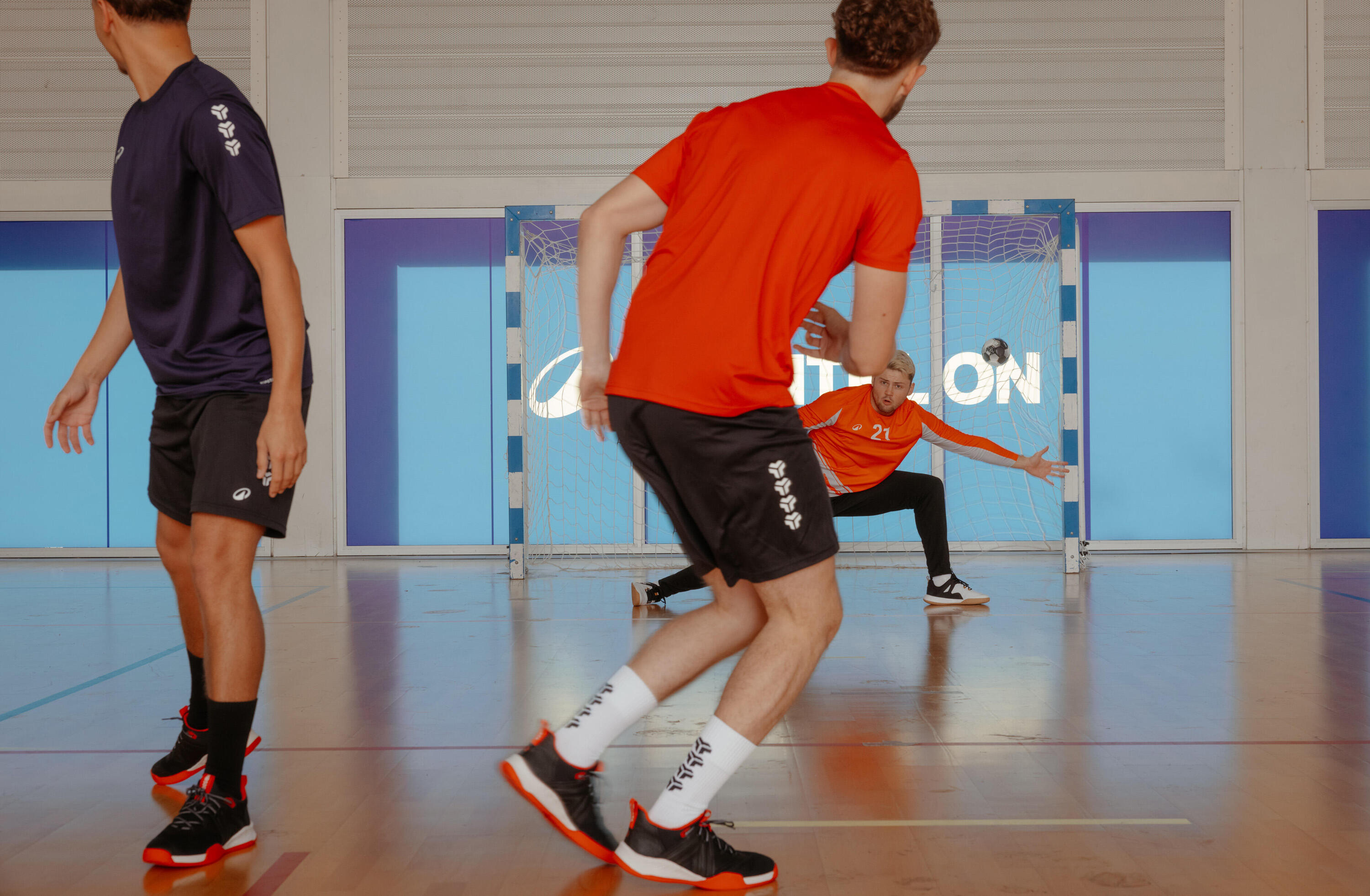 Adult Handball Mid Socks Single-Pack H500 - White/Black 7/7