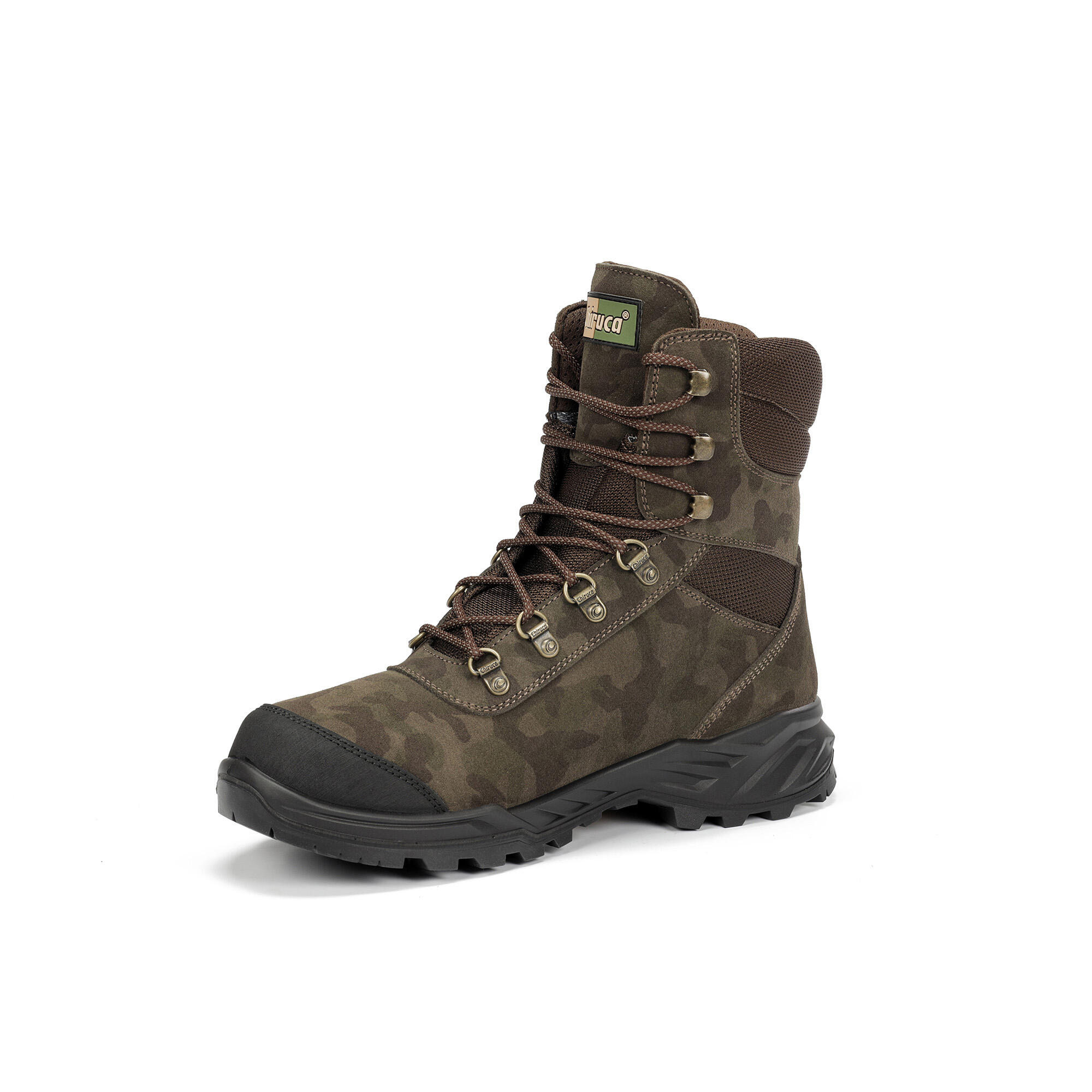 Botas Campo Chiruca Barbet Gore Tex Suela Vibram Camuflaje Verde Marrón 5/6