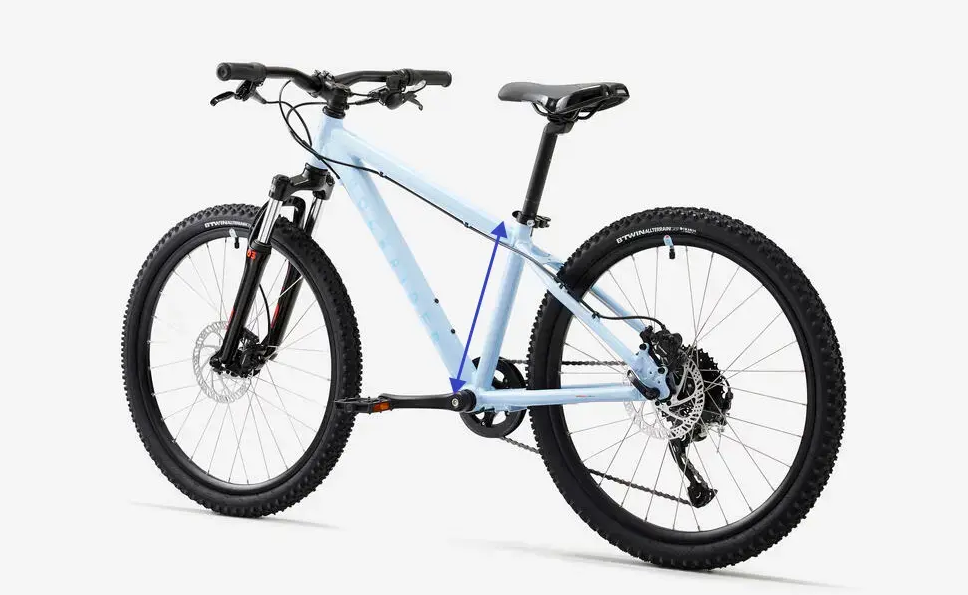 Quelle taille de VTT choisir : mesure de la hauteur de selle et pédalier - Rockrider DECATHLON