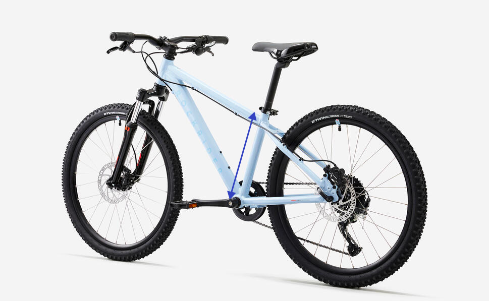 Quelle taille de VTT choisir : mesure de la hauteur de selle et pédalier - Rockrider DECATHLON