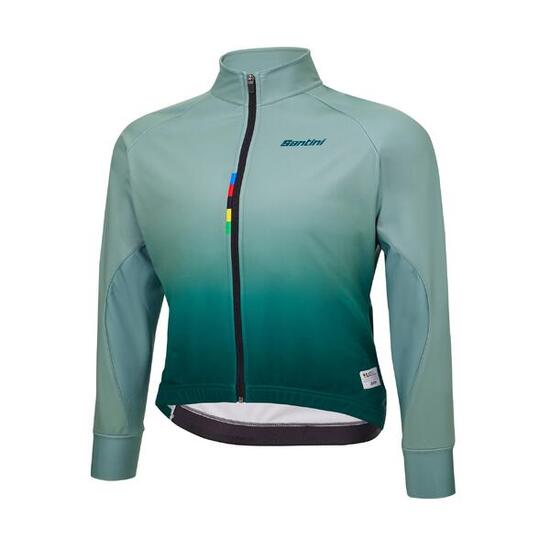 Second Hand - Giacca invernale ciclismo uomo Santini Color Salvia UCI - MOLTO BUONO