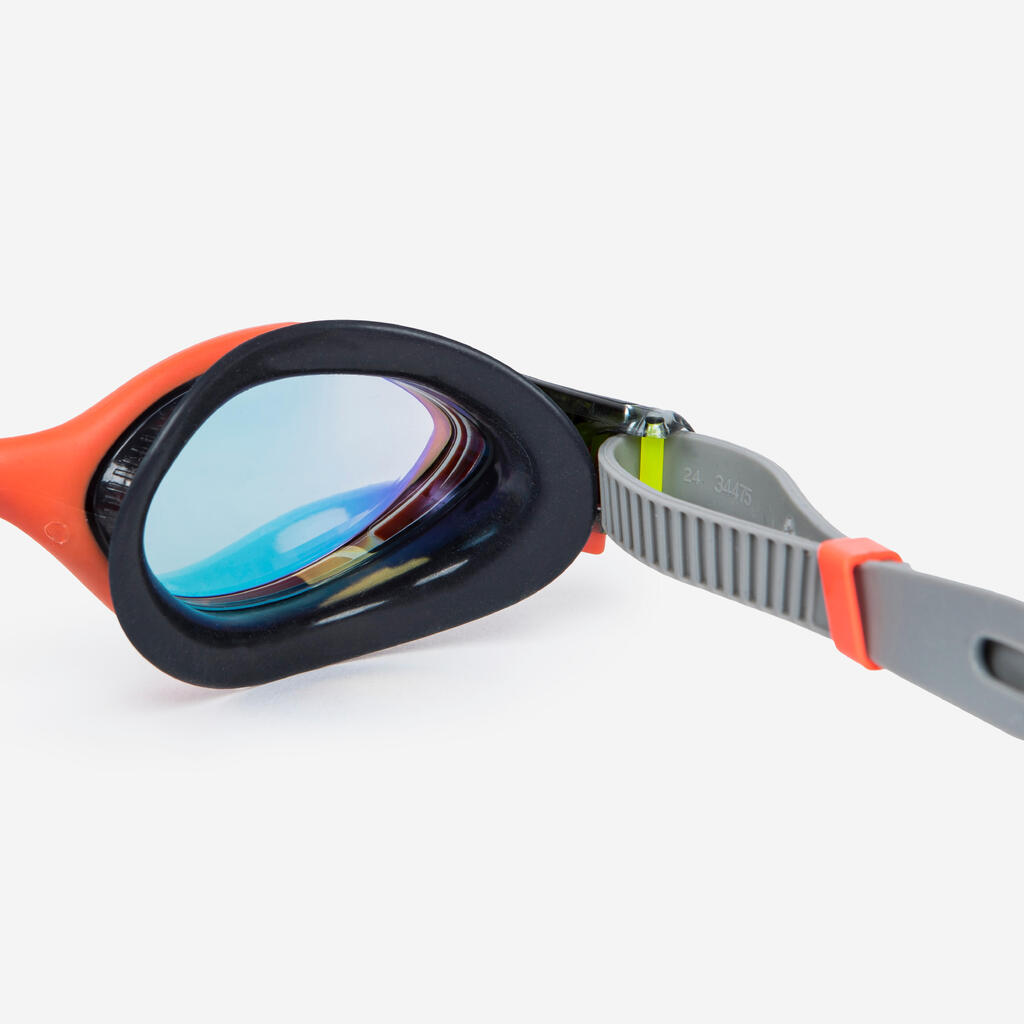 Swimming goggles with mirror lenses - Speedo Biofuse 2.0 black orange