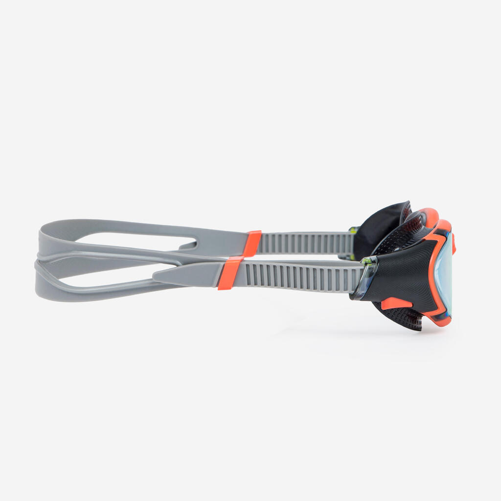 Swimming goggles with mirror lenses - Speedo Biofuse 2.0 black orange