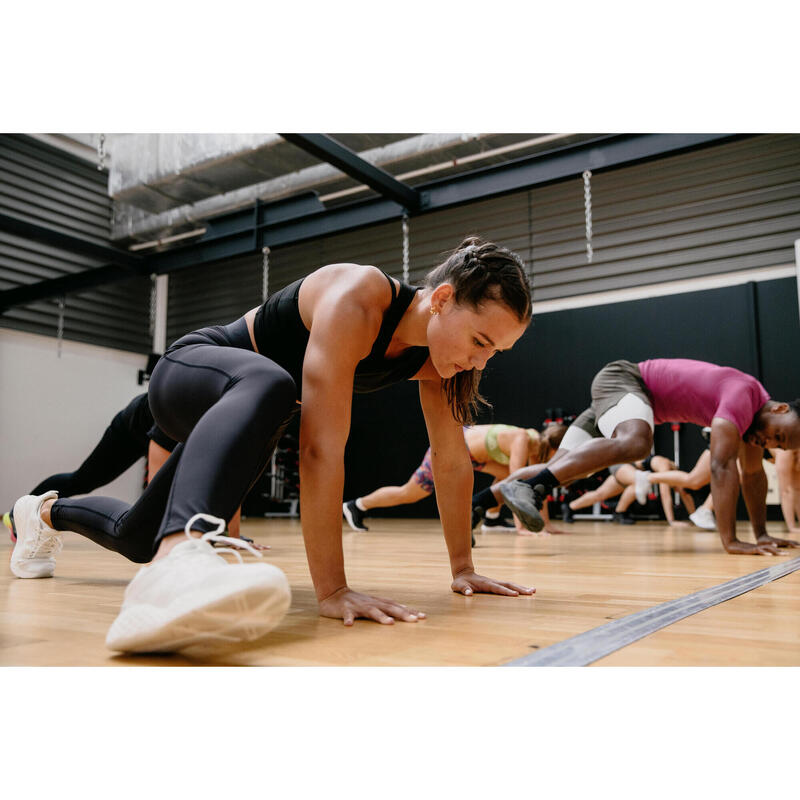 Legging training ceinture élastiquée femme, noir