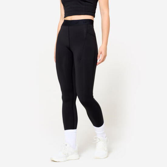 Legging training ceinture élastiquée femme, noir