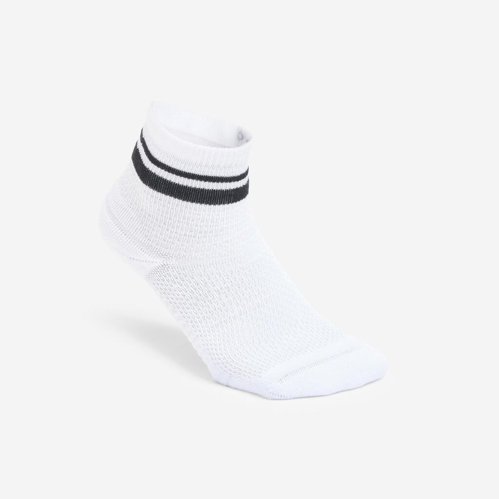 Chaussettes cheville, rose et blanc, lot de 3
