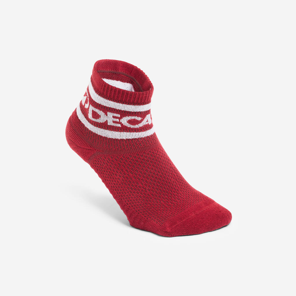 Chaussettes cheville, rose et blanc, lot de 3