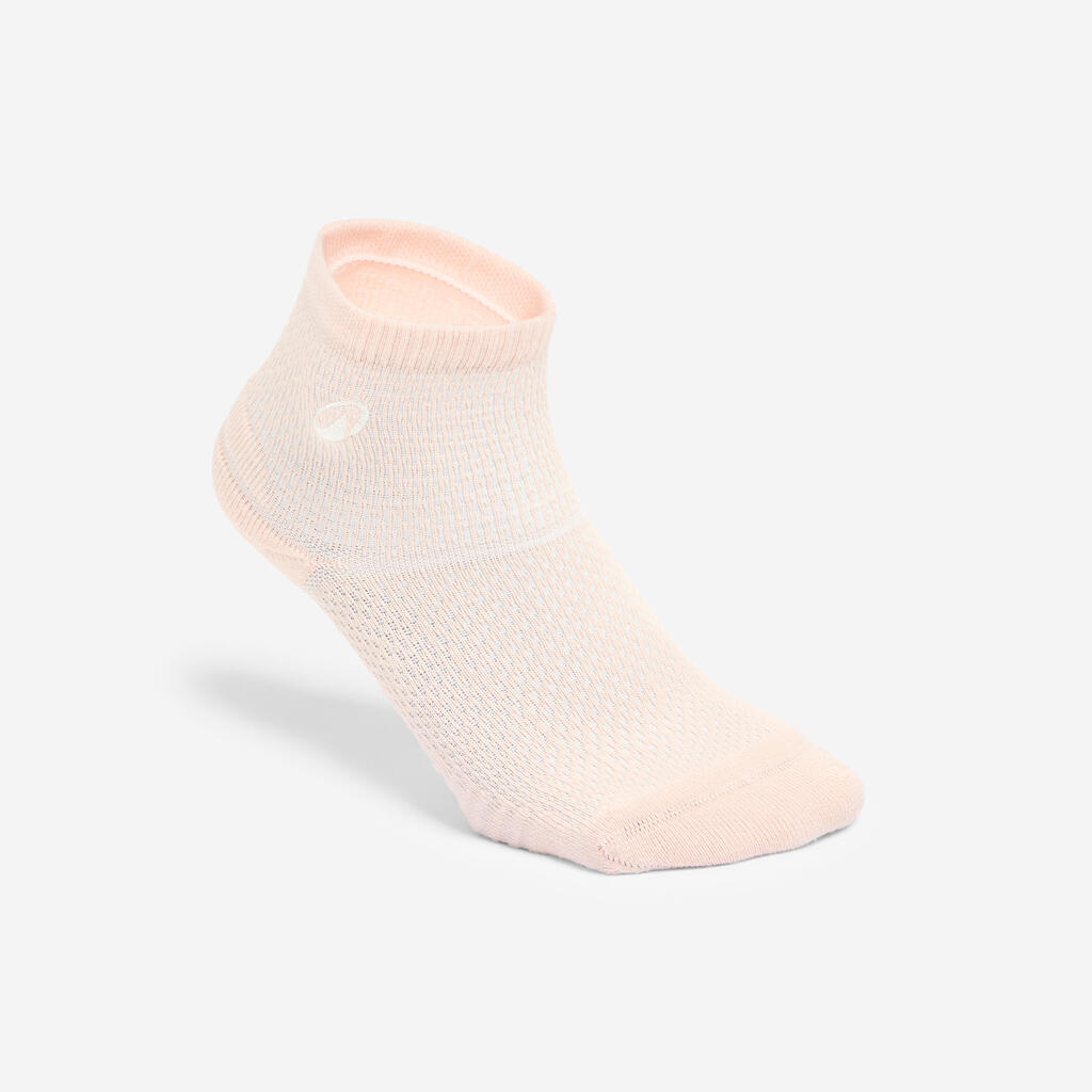 Chaussettes cheville, rose et blanc, lot de 3